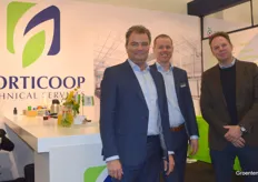 At the stand at Horticoop Technical Services, we met Steven van Nieuwenhuijzen, the CEO of investment cooperative Horticoop. Next to him Tom Zwijsen and Ben Hoogendoorn.